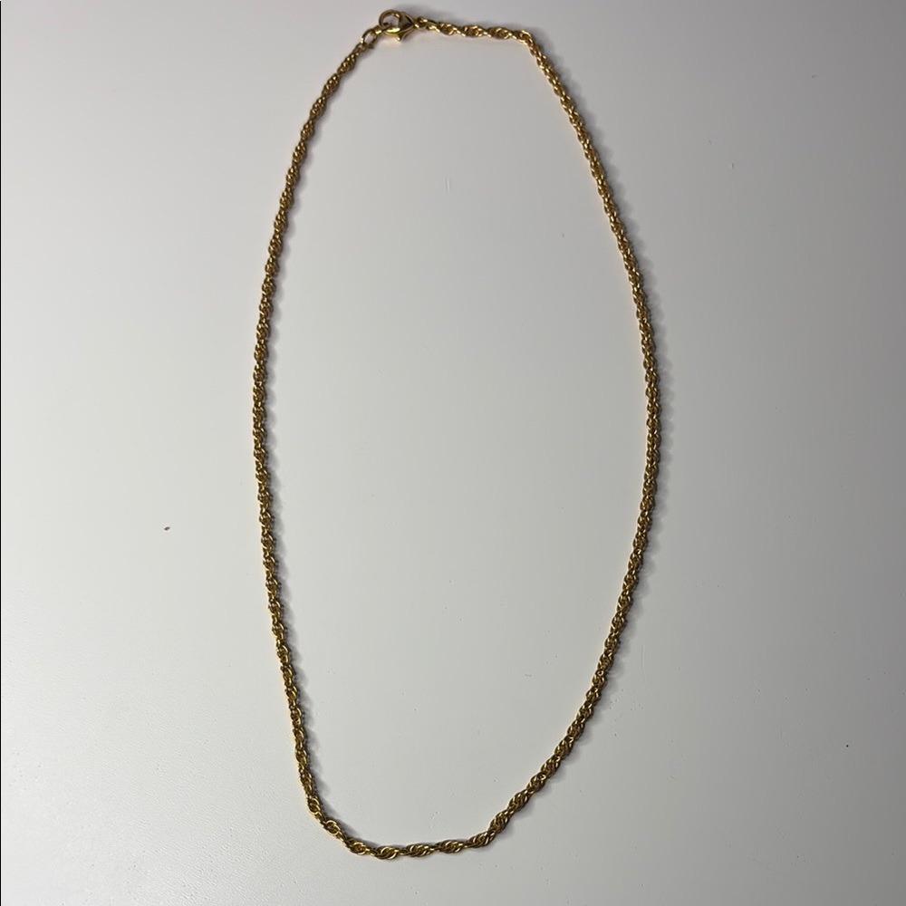 Elegant Gold Rope Chain Necklace
